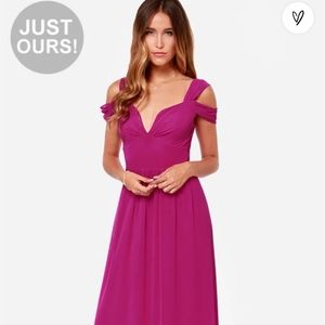 Lulus Dreamed To Life Magenta Maxi Dress